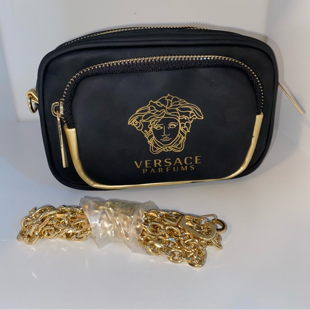 Versace Black and Gold Crossbody Bag